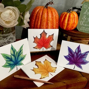 Pack de cartes Feuille d'automne