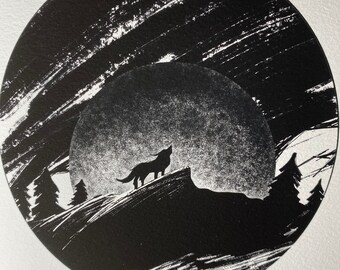 Wolf Drawing - Fine Art Print