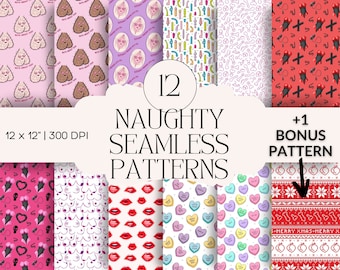 Funny Naughty   Patterns Digital Paper Adult Digital Backgrounds   Texture Scrapbooking Funny Printables Digital Sublimation