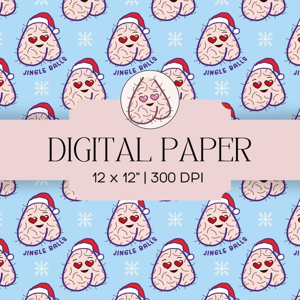 Funny Jingle Balls   Pattern Digital Paper |   Texture Funny Christmas Card   Texture Funny xmas Digital Backgrounds