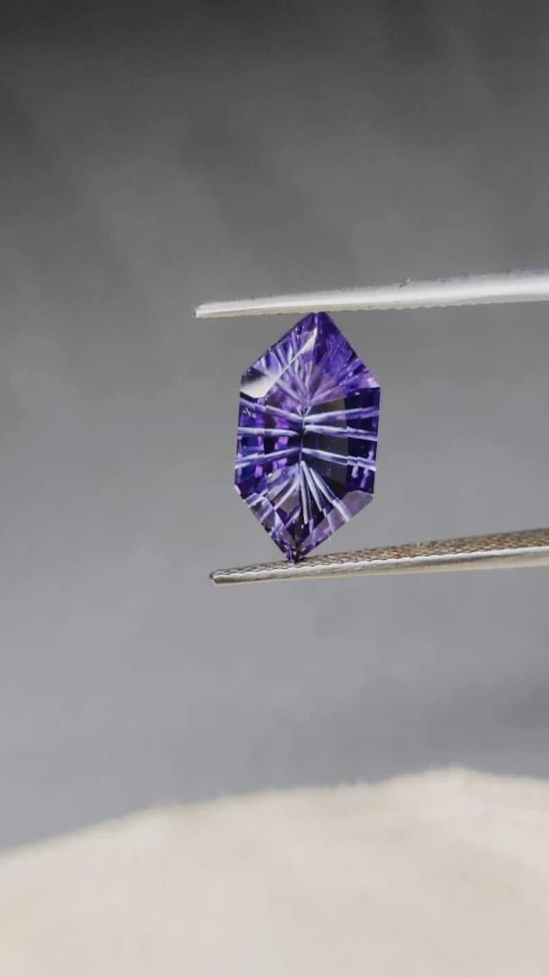 Faceted Fancy Cut Dutch Marquise 2. Lab Alexandrite Gemstone - Color Changing Jewelry Stone image 4