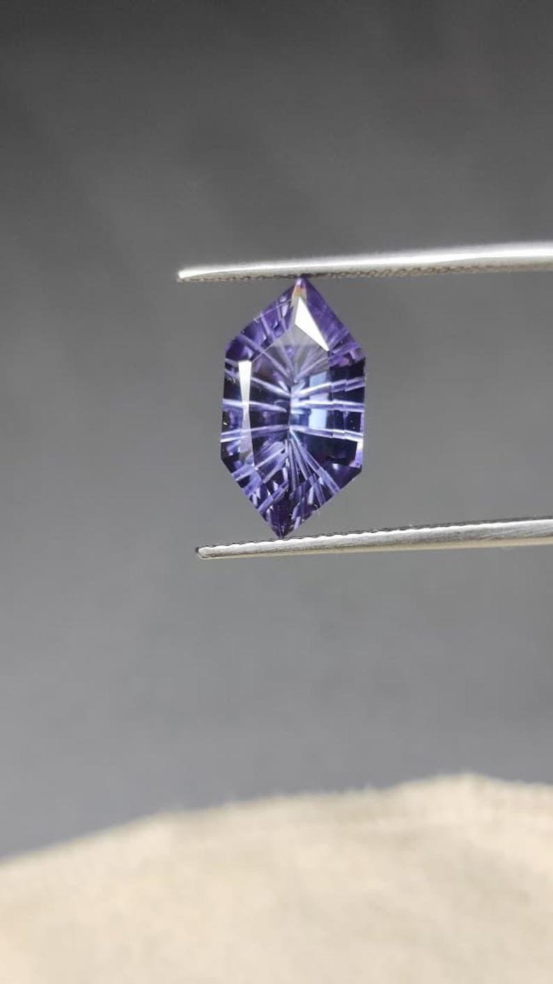 Faceted Fancy Cut Dutch Marquise 2. Lab Alexandrite Gemstone - Color Changing Jewelry Stone image 3