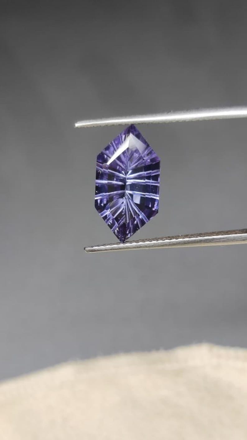 Faceted Fancy Cut Dutch Marquise 2. Lab Alexandrite Gemstone - Color Changing Jewelry Stone image 2