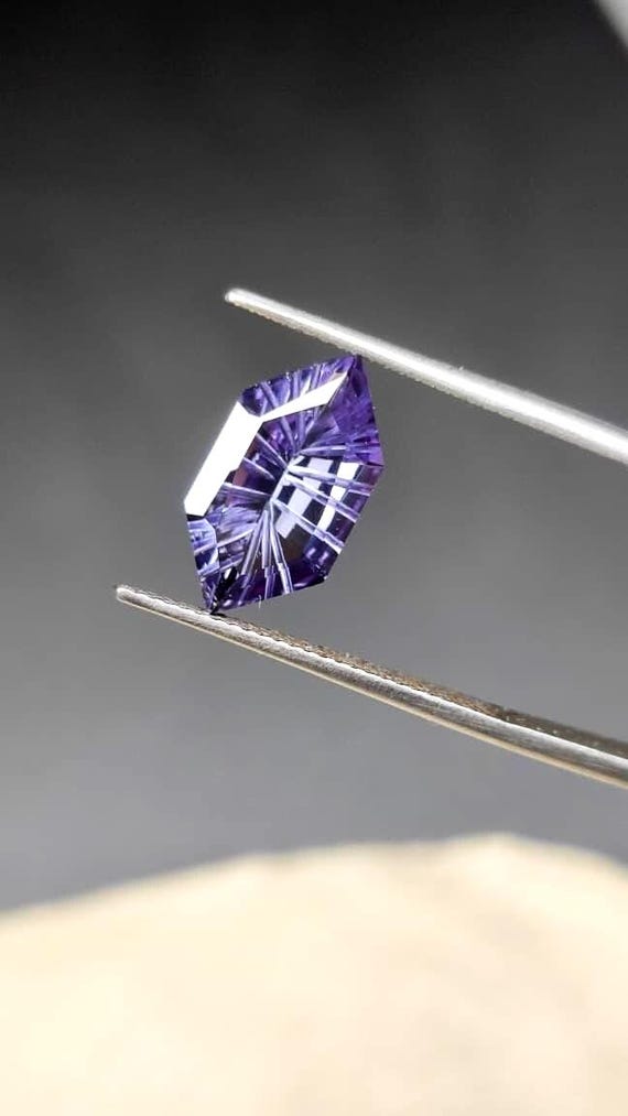 Faceted Fancy Cut Dutch Marquise 2. Lab Alexandrite Gemstone - Color Changing Jewelry Stone