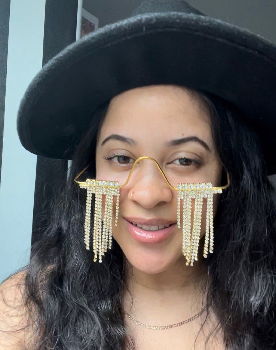 Gold Wire Frame Glasses Rave Coachella No Lens Glasses Etsy