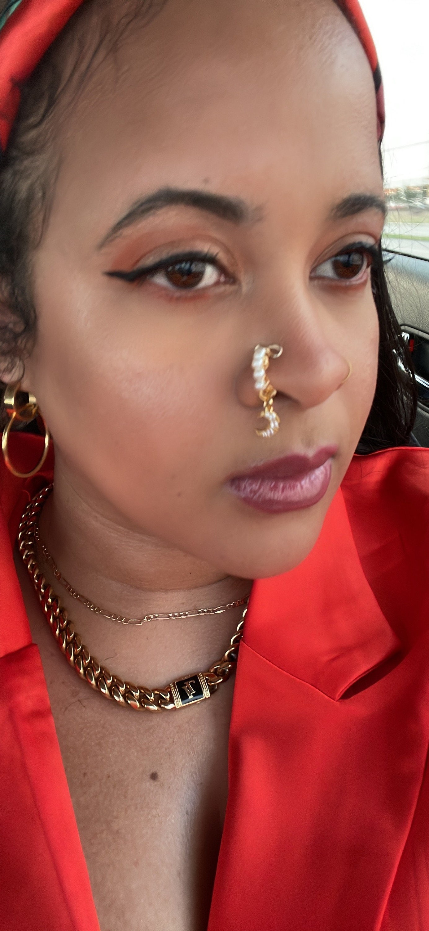 Fake Nose Ring Nose Cuff Pearl Bead Faux Nose Ring Gifts Etsy