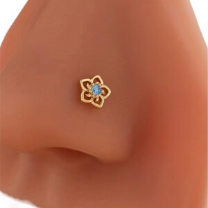 Nose Ring |  Flower L-rod stud Nose Ring | Nose Studs