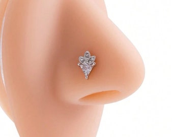 Heart Nose Ring | L-rod stud Nose Ring | Nose Studs | Stainless Steel