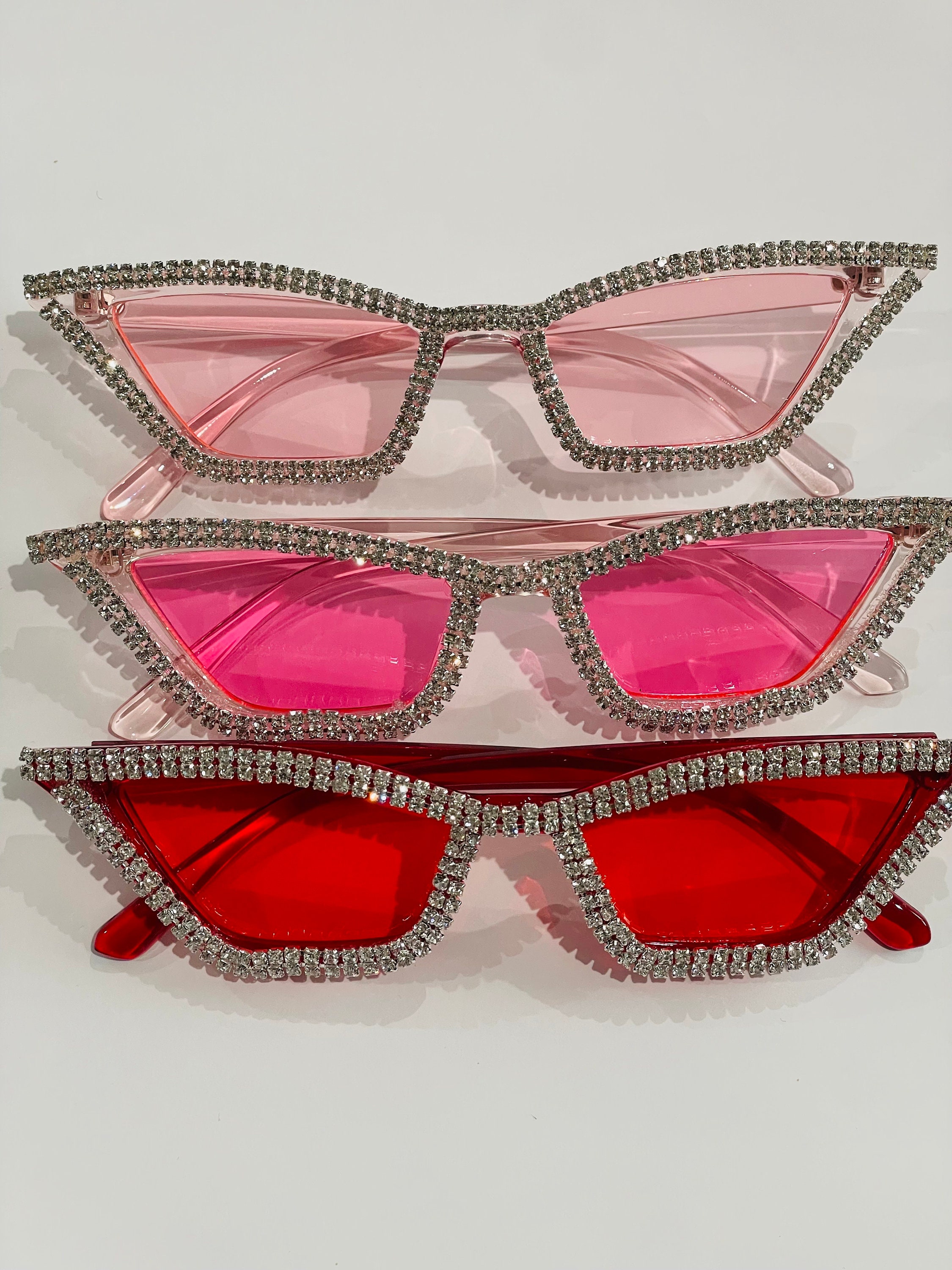Designer sunglasses with clearance rhinestones