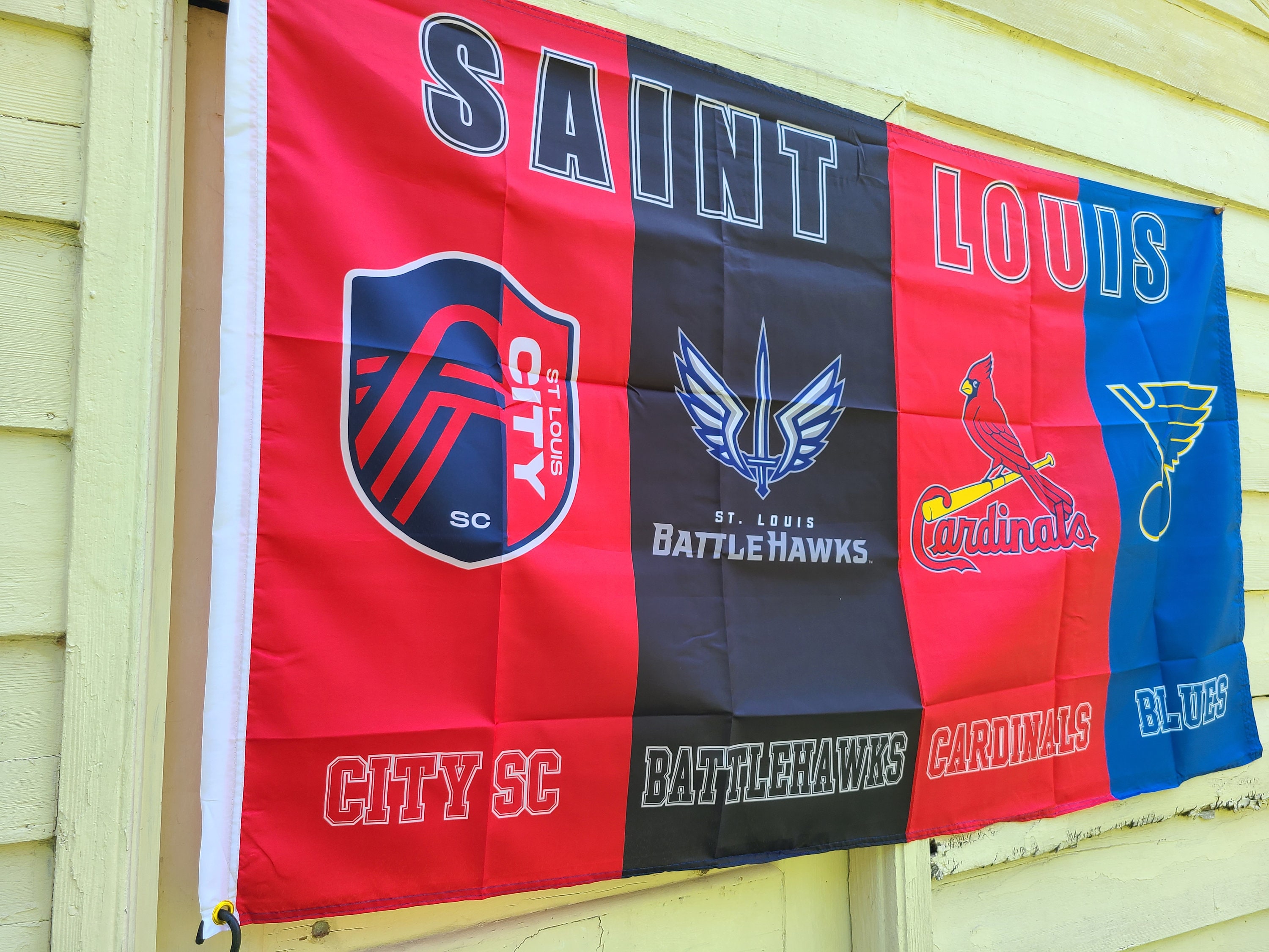 St. Louis Sports Teams Flag Poster, St. Louis Cardinals St. Louis Blues  Poster Flag