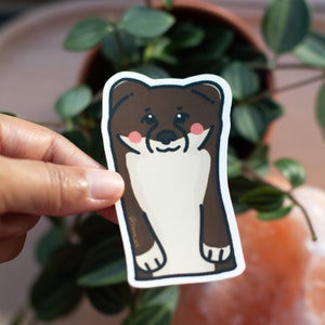 Leuke Weasel Vinyl Sticker - Perfect voor het toevoegen van charme aan elk oppervlak!