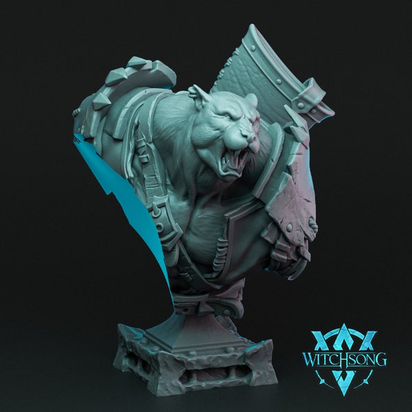 Witchsong Miniatures Lord of the Jungle Bust 3d printed tabletop miniature