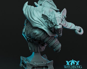 Witchsong Miniatures Grandrat Brute bust 3d printed tabletop miniature