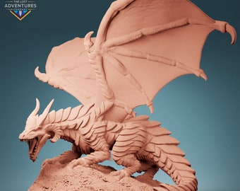 Lost Dragons Red Dragon 3d printed tabletop Miniature