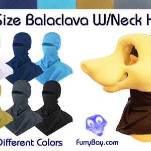 Full Balaclava Hood - Covers Head, Neck & Sholders - 13 different colors - Cosplay FurryBay