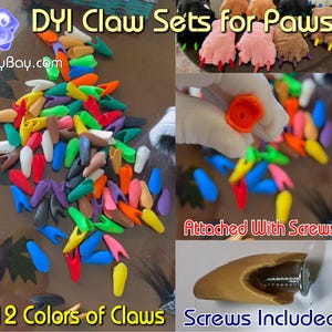 Claws for Paws  - 12 Colors of Claws - Screw on Claws, Screws Included - DIY - FurryBay