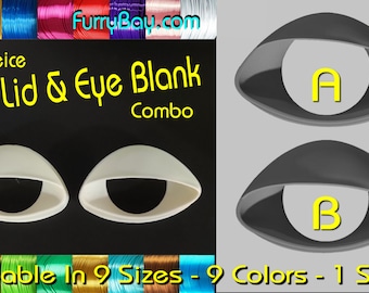 EL4 - Combo de párpado y ojo sin cubrir para fursuit Follow Me, variedad estilo caricatura, para furries y cosplay - Hazlo tú mismo - FurryBay