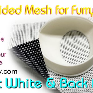Malla para ojos de doble cara para espacios en blanco para ojos: rectángulos de 6" x 9" o compra por rollo - Furry Fursuits