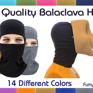 Hochwertige Balaclava-Haube - 14 verschiedene Farben - 2-lagiges perforiertes Material zur Belüftung und zum Auffangen von Schweiß