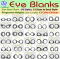 Eye Blanks - 48 Styles - Progressive Heights - 13 Sizes - 14 Colors - Fursuiting - Furries - Cosplay - FurryBay