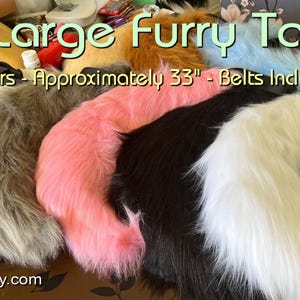 Grote harige staarten - 7 kleuren - ongeveer 33" - FurryBay