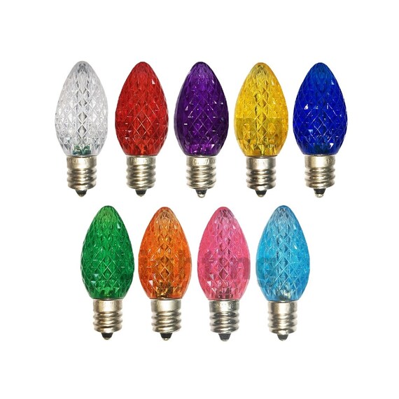 120V Replacement C7 LED Bulb Faceted Polycarbonate Lens for Better
