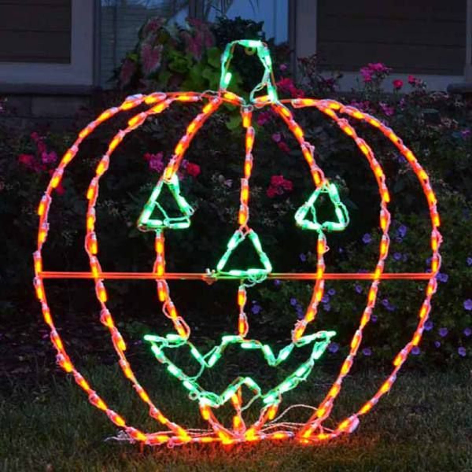 Large Halloween Outdoor Indoor Jack O Lantern Pumpkin With Happy Face