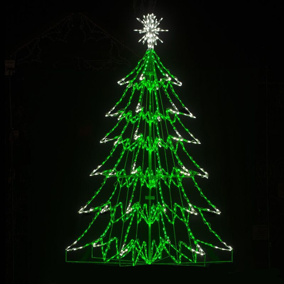 Large 6.5ft Tall 3D Modern Christmas Tree Display Holiday Decoration ...