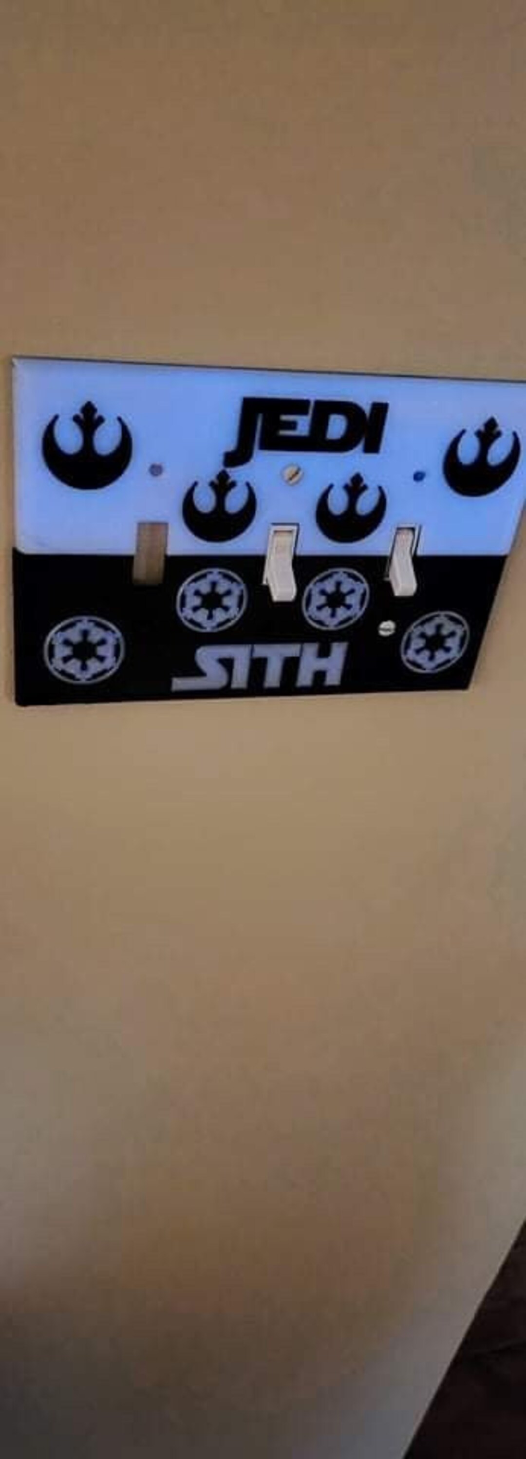Star Wars Light Switch Cover 3 Gang Etsy