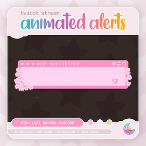 Animated Cherry Blossom Twitch Alerts: LoFi Sakura Stream Setup