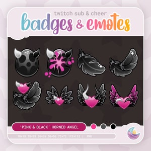 Horned Angel Twitch Cheer & Sub Badges