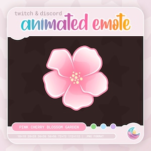 Twitch と Discord 用のアニメーション桜エモート | 美しいピンクの桜の庭のテーマ