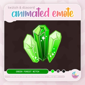 Animated Green Crystals Emote | Twitch | Discord