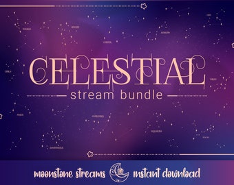 Celestial Stream Package | Astrology Theme Bundle | Moon & Stars | Dreamy Aesthetic | Midnight Sky