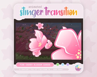 Sakura Blossom Stinger Transition for Aesthetic Pink Cherry Blossom Garden Theme