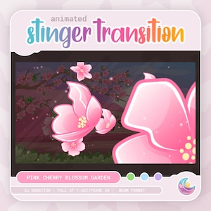 Sakura Blossom Stinger Transition: Pink Cherry Blossom Garden Theme