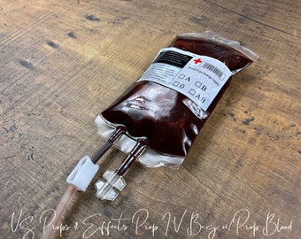 Prop IV Bag w/Prop Blood, Fake IV Bag includes Fake Blood