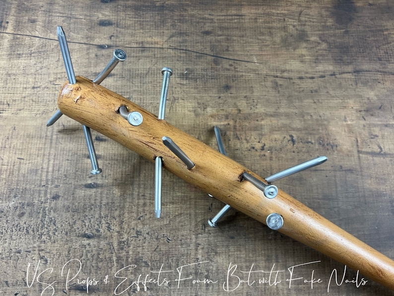 Foam Bat With Fake Nails Prop Etsy