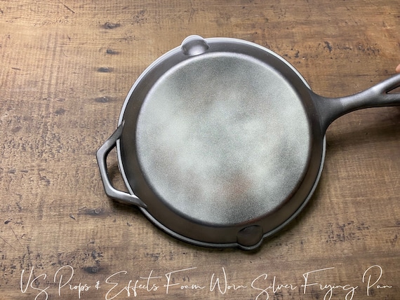 Foam Rubber Frying Pan in Worn Silver 