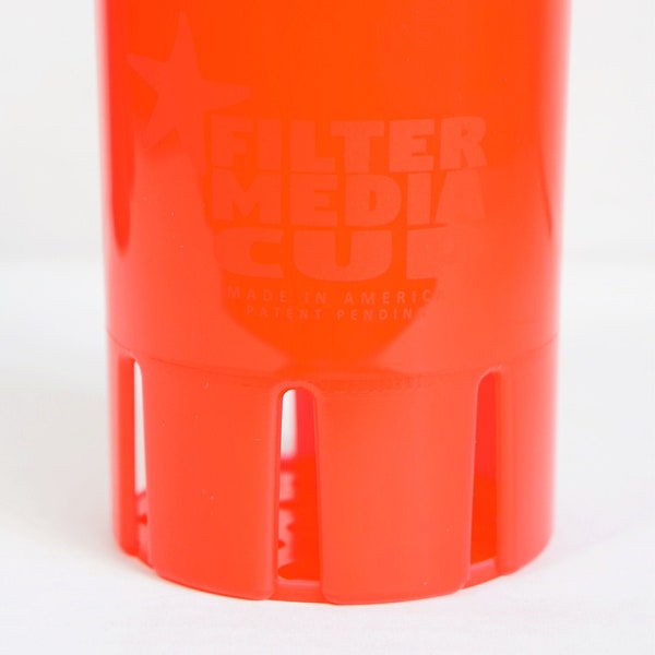 Filter Media Cup 4"~ Made in Bradenton FL (Patent # 10588296)