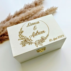 Personalized wooden box or box - Birthday, Birth, Baptism, Wedding