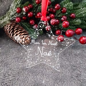 Personalized Christmas ball in plexi CRYSTAL STAR image 1