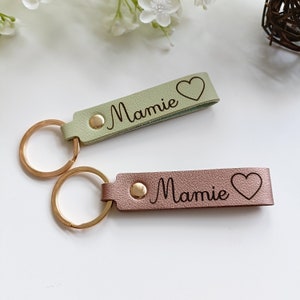 Personalized leather keychain - Gift for birthdays, Mother's Day, grandmothers, fathers, grandfathers, teachers, teaching assistants image 7