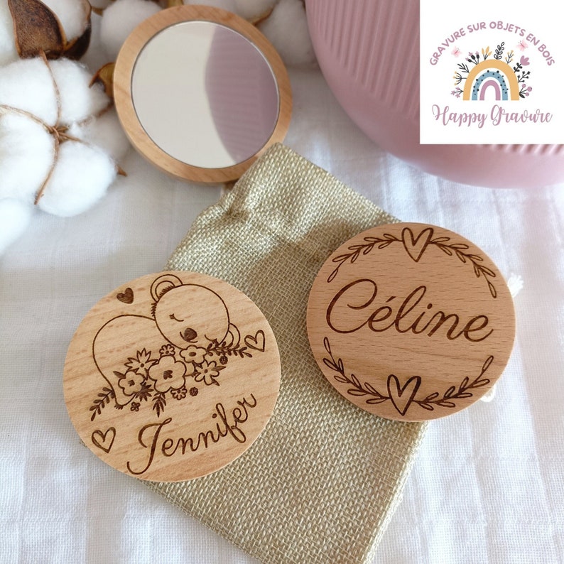 Personalized wooden mirror image 1