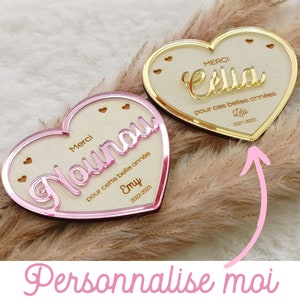 Personalized wooden magnet - teacher gift, atsem, nanny gift, childminder - M2