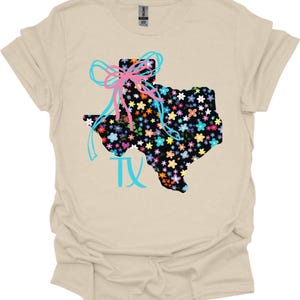 Floral Coquette Texas Shirt, Texas State Shirt, Western  Tshirt, Texas Gift Shirt, Texas T-Shirt, Girly Texas Shirt, State Pride Texas Shirt