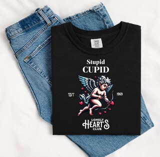 T-shirt Stupid Cupid - Cult Divertente, 100% Cotone Morbido, Stampa Resistente, Ideale Regalo
