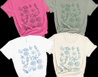 Camiseta Comfort Colors Seashell: playera playera para amantes del océano