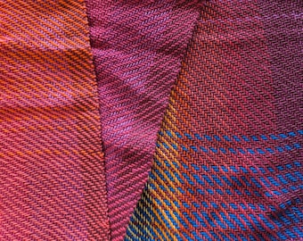 Hand Woven Cotton Scarf: Bold Sunset