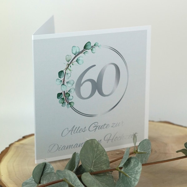 Was Schreibt Man Auf Eine Karte Zur Diamantenen Hochzeit Karte zur diamantenen hochzeit - Etsy.de
